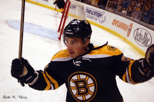 Brad Marchand is the team's top LW period. End of story. (Photo courtesy of Alison M. Foley)